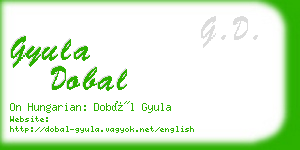 gyula dobal business card